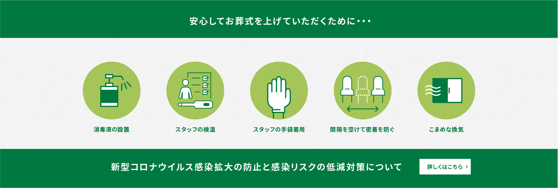 新型コロナウイルス感染拡大の防止と感染リスクの低減対策について